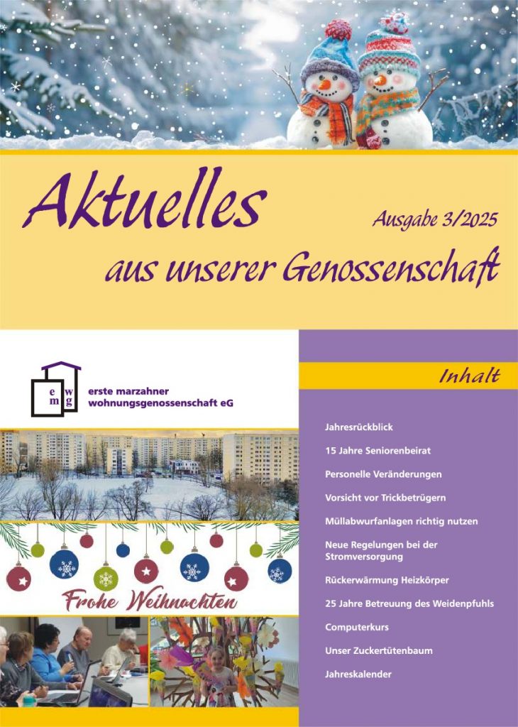 Akuelles aus unserer Genossenschaft 3/2025